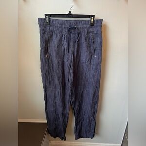 Cabo linen textured wide leg drawstring pant